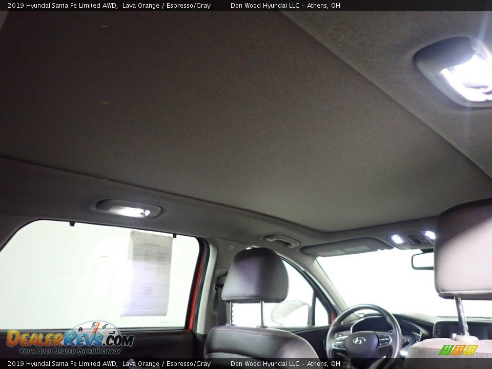2019 Hyundai Santa Fe Limited AWD Lava Orange / Espresso/Gray Photo #11