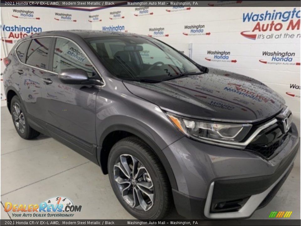 2021 Honda CR-V EX-L AWD Modern Steel Metallic / Black Photo #2