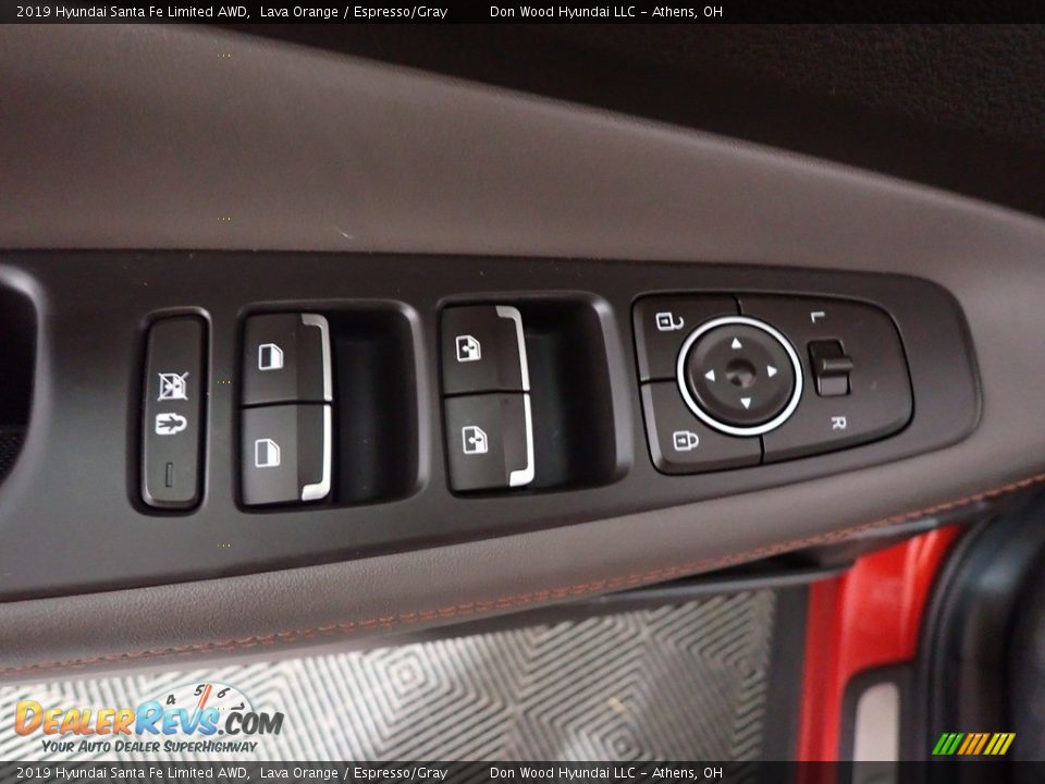 2019 Hyundai Santa Fe Limited AWD Lava Orange / Espresso/Gray Photo #17