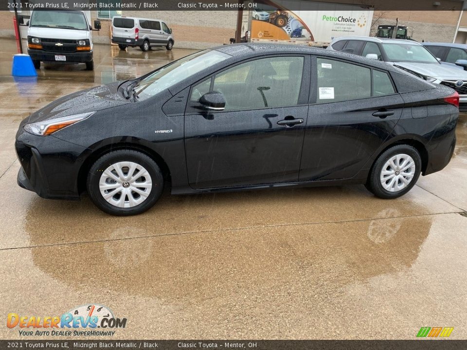 2021 Toyota Prius LE Midnight Black Metallic / Black Photo #1