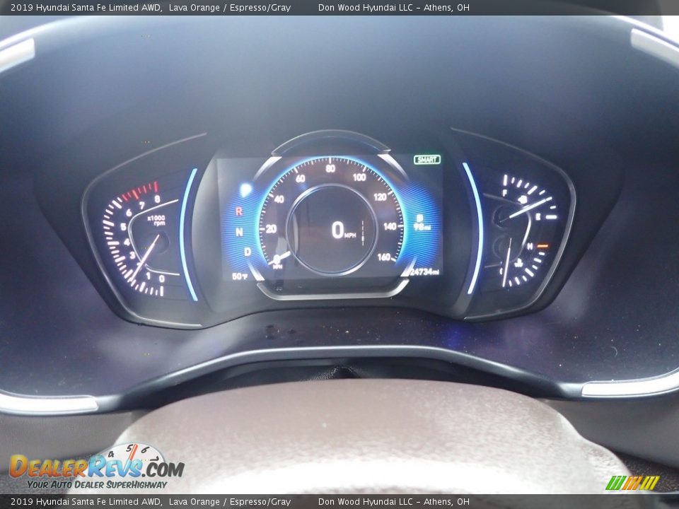 2019 Hyundai Santa Fe Limited AWD Lava Orange / Espresso/Gray Photo #25