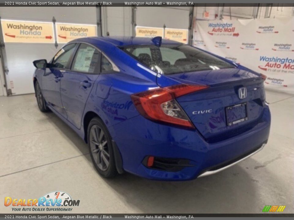 2021 Honda Civic Sport Sedan Aegean Blue Metallic / Black Photo #3