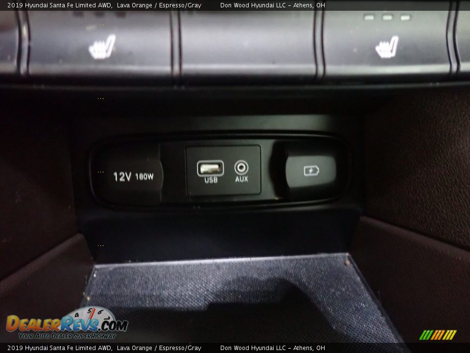 2019 Hyundai Santa Fe Limited AWD Lava Orange / Espresso/Gray Photo #31