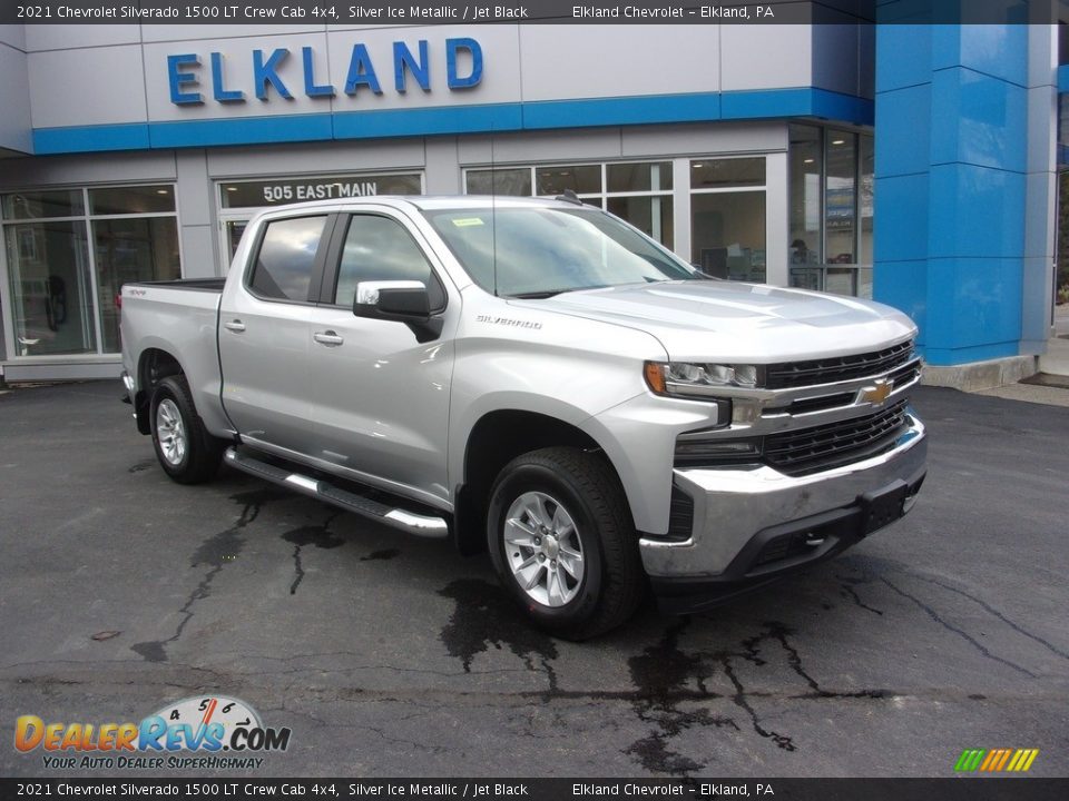 2021 Chevrolet Silverado 1500 LT Crew Cab 4x4 Silver Ice Metallic / Jet Black Photo #1