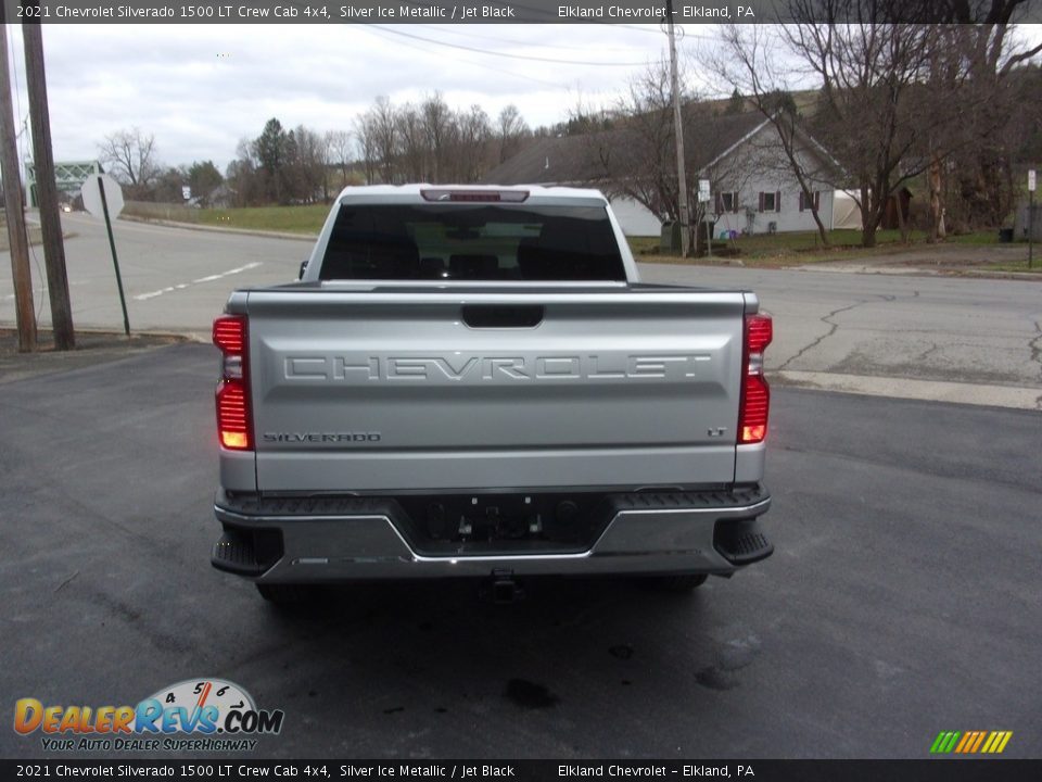 2021 Chevrolet Silverado 1500 LT Crew Cab 4x4 Silver Ice Metallic / Jet Black Photo #4