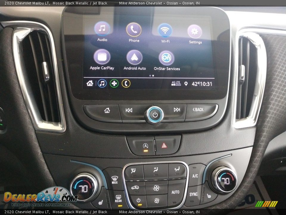 2020 Chevrolet Malibu LT Mosaic Black Metallic / Jet Black Photo #26
