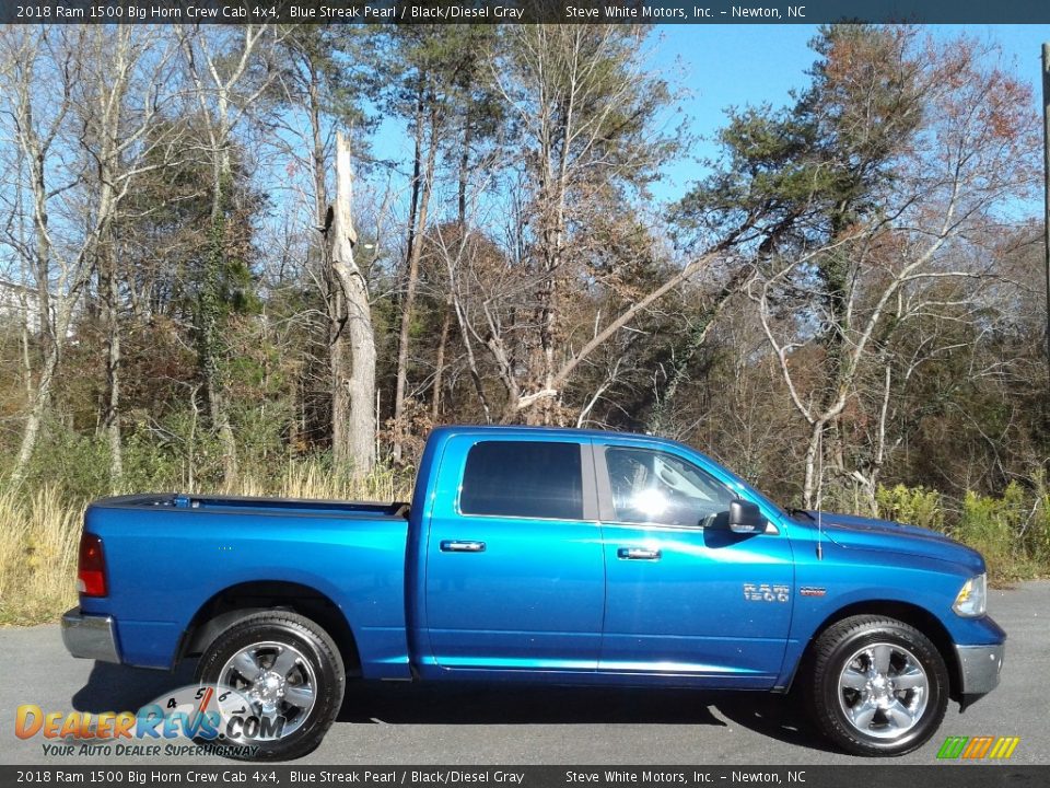 2018 Ram 1500 Big Horn Crew Cab 4x4 Blue Streak Pearl / Black/Diesel Gray Photo #5