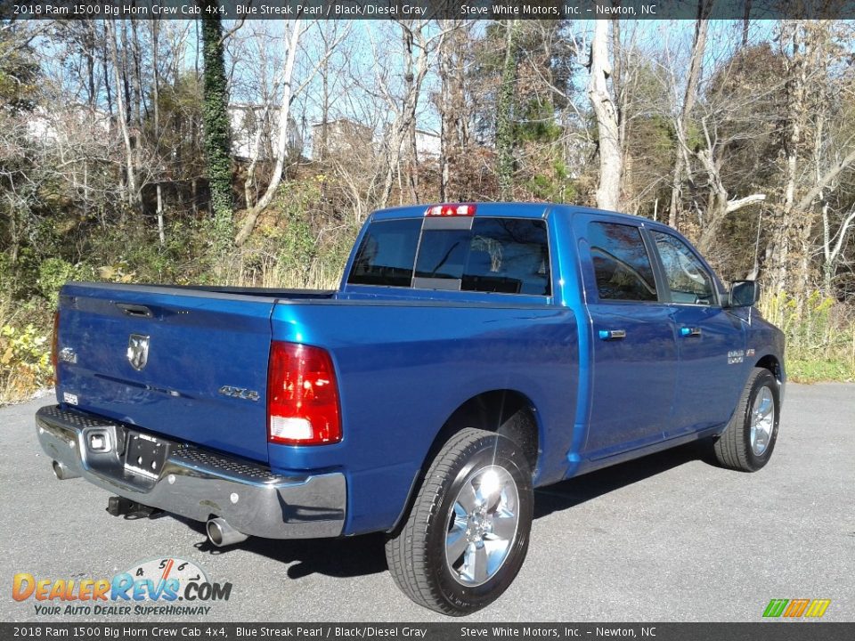 2018 Ram 1500 Big Horn Crew Cab 4x4 Blue Streak Pearl / Black/Diesel Gray Photo #6