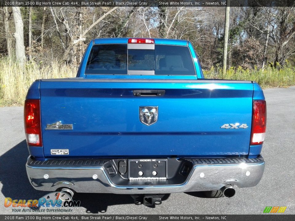 2018 Ram 1500 Big Horn Crew Cab 4x4 Blue Streak Pearl / Black/Diesel Gray Photo #7