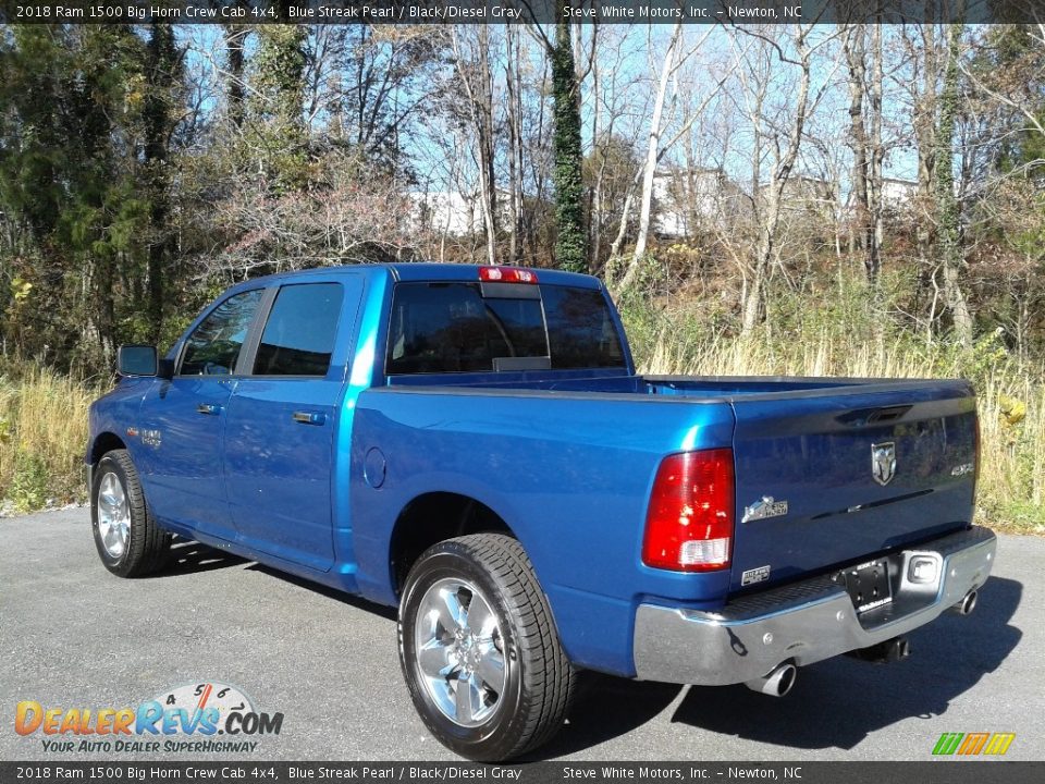 2018 Ram 1500 Big Horn Crew Cab 4x4 Blue Streak Pearl / Black/Diesel Gray Photo #9
