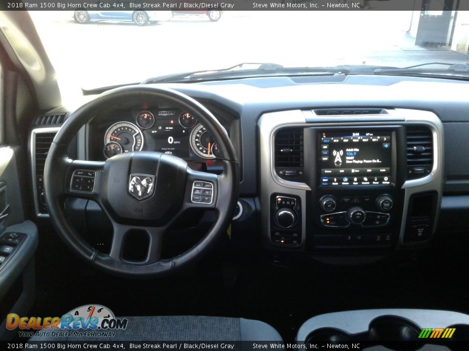 2018 Ram 1500 Big Horn Crew Cab 4x4 Blue Streak Pearl / Black/Diesel Gray Photo #19