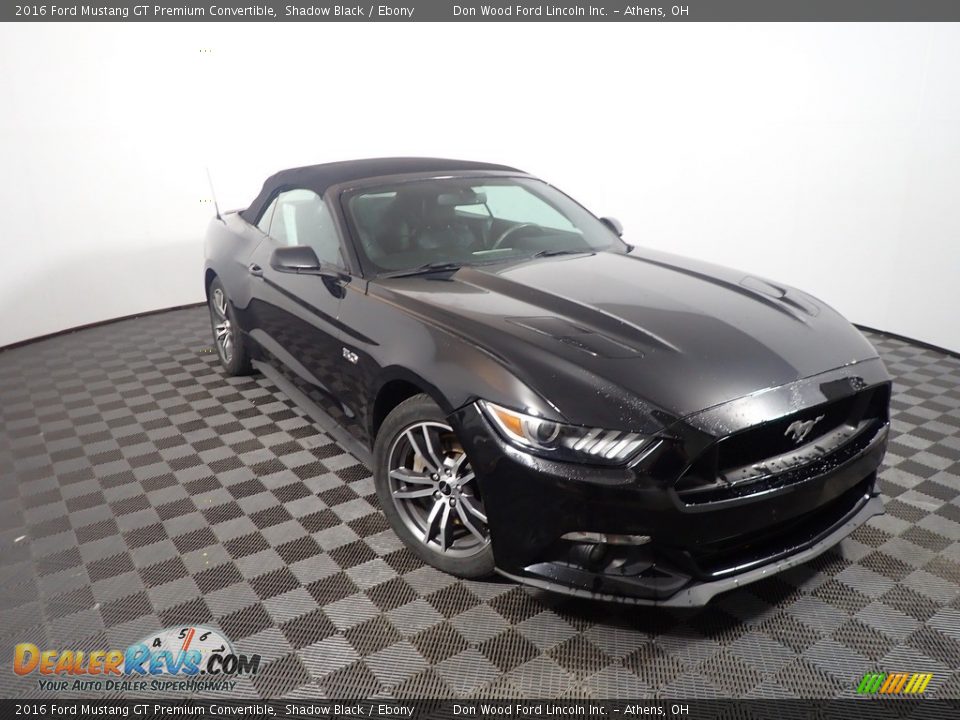 2016 Ford Mustang GT Premium Convertible Shadow Black / Ebony Photo #3