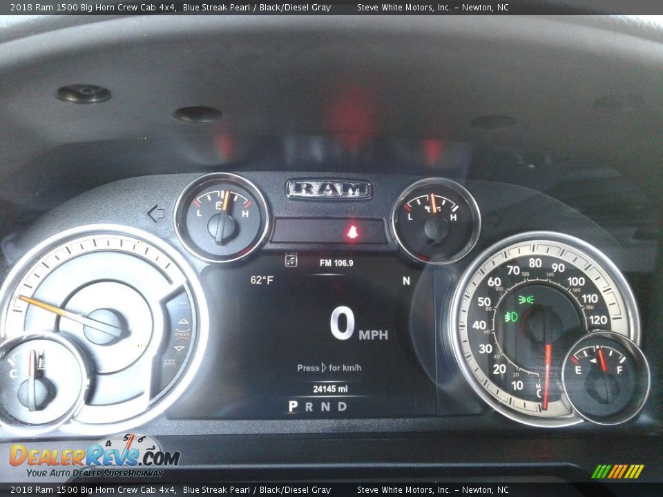 2018 Ram 1500 Big Horn Crew Cab 4x4 Blue Streak Pearl / Black/Diesel Gray Photo #22