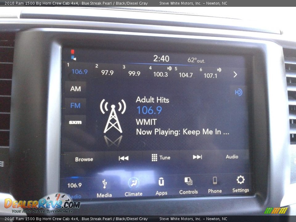 2018 Ram 1500 Big Horn Crew Cab 4x4 Blue Streak Pearl / Black/Diesel Gray Photo #24