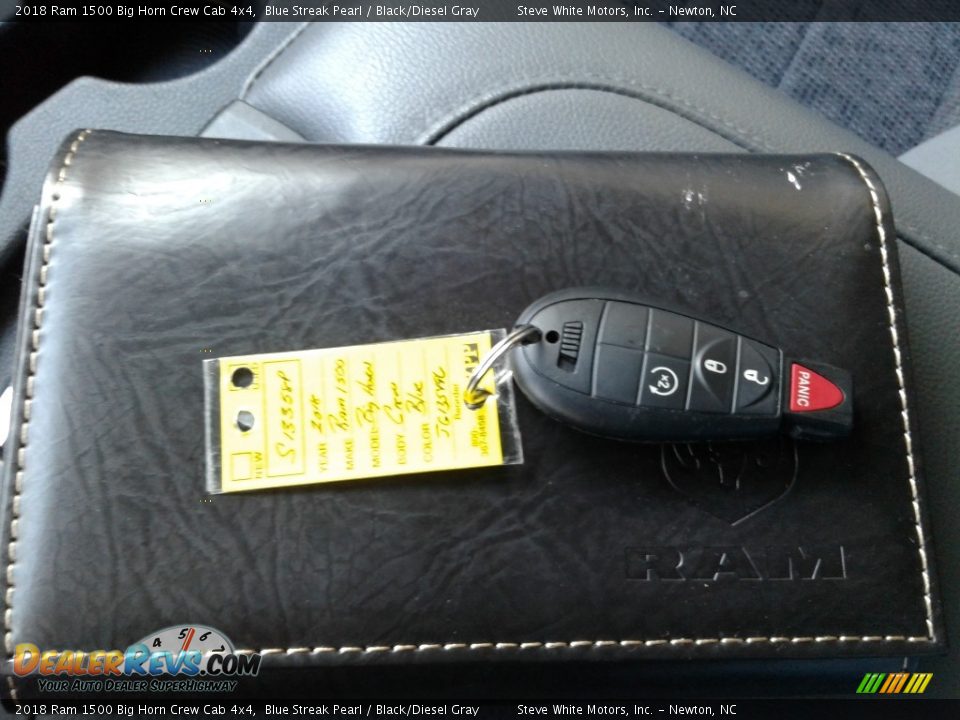 2018 Ram 1500 Big Horn Crew Cab 4x4 Blue Streak Pearl / Black/Diesel Gray Photo #29