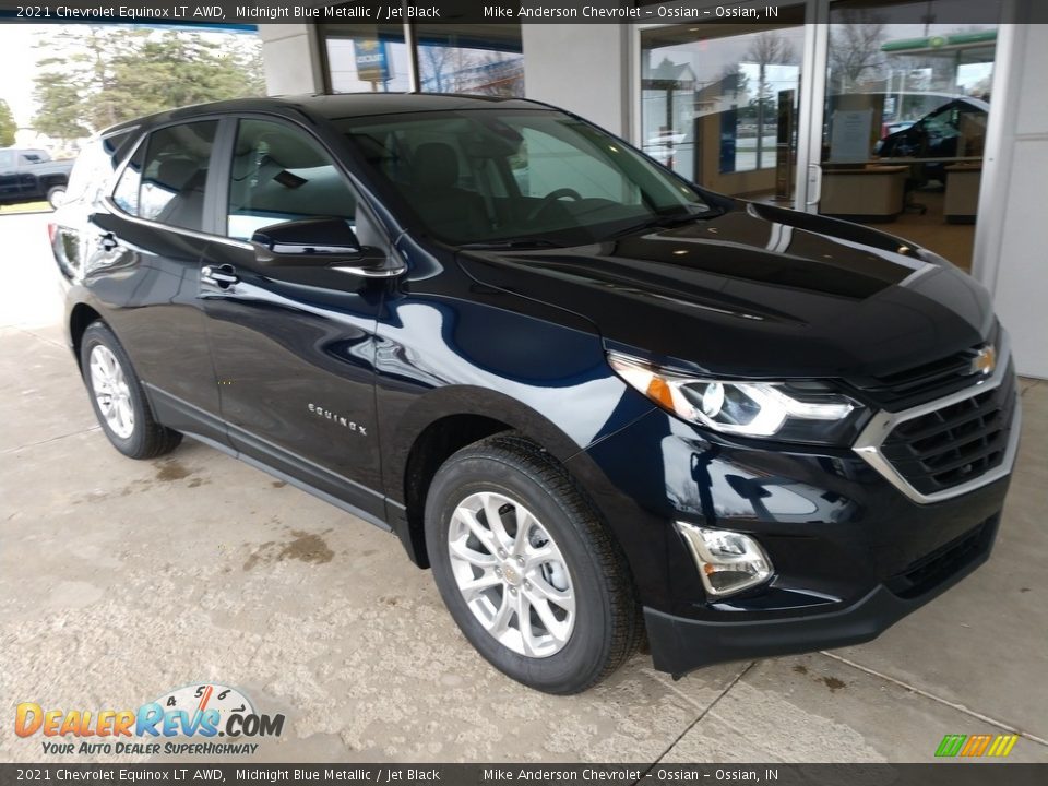 2021 Chevrolet Equinox LT AWD Midnight Blue Metallic / Jet Black Photo #2