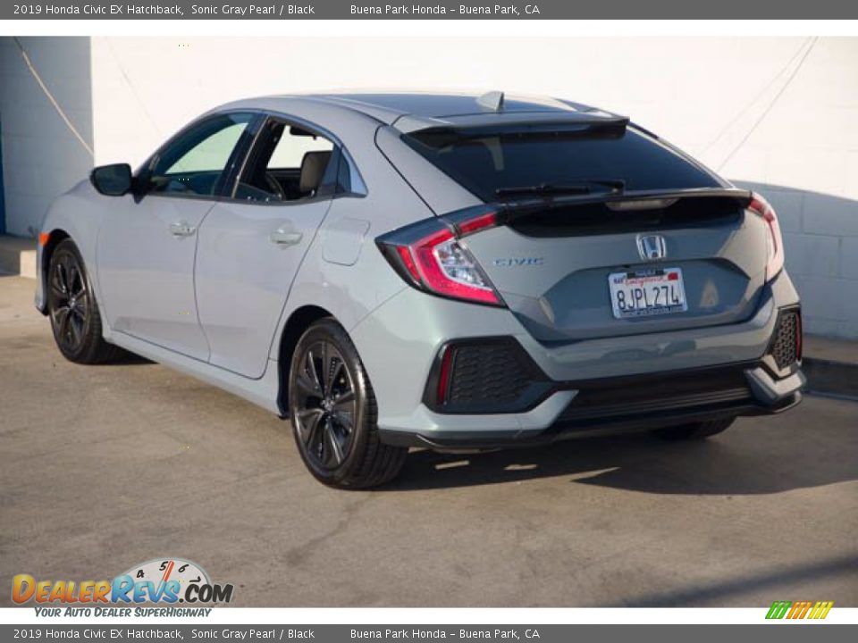 2019 Honda Civic EX Hatchback Sonic Gray Pearl / Black Photo #2