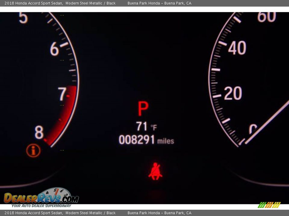 2018 Honda Accord Sport Sedan Modern Steel Metallic / Black Photo #6