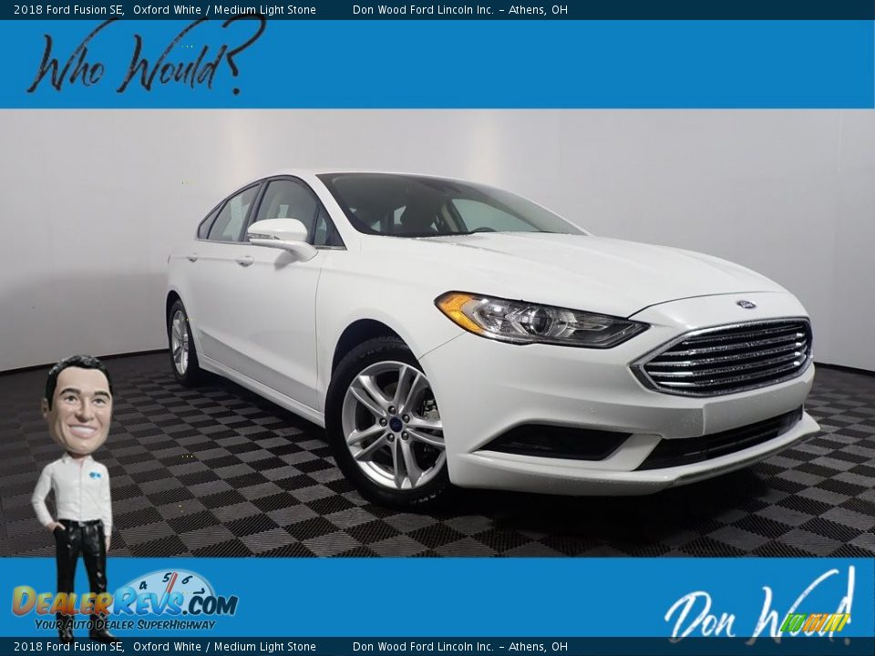 2018 Ford Fusion SE Oxford White / Medium Light Stone Photo #1