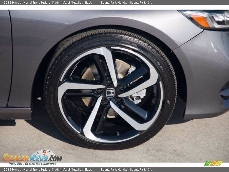 2018 Honda Accord Sport Sedan Modern Steel Metallic / Black Photo #36