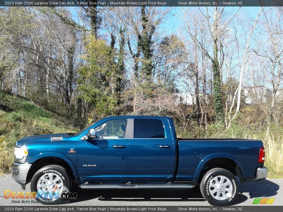 2020 Ram 2500 Laramie Crew Cab 4x4 Patriot Blue Pearl / Mountain Brown/Light Frost Beige Photo #1