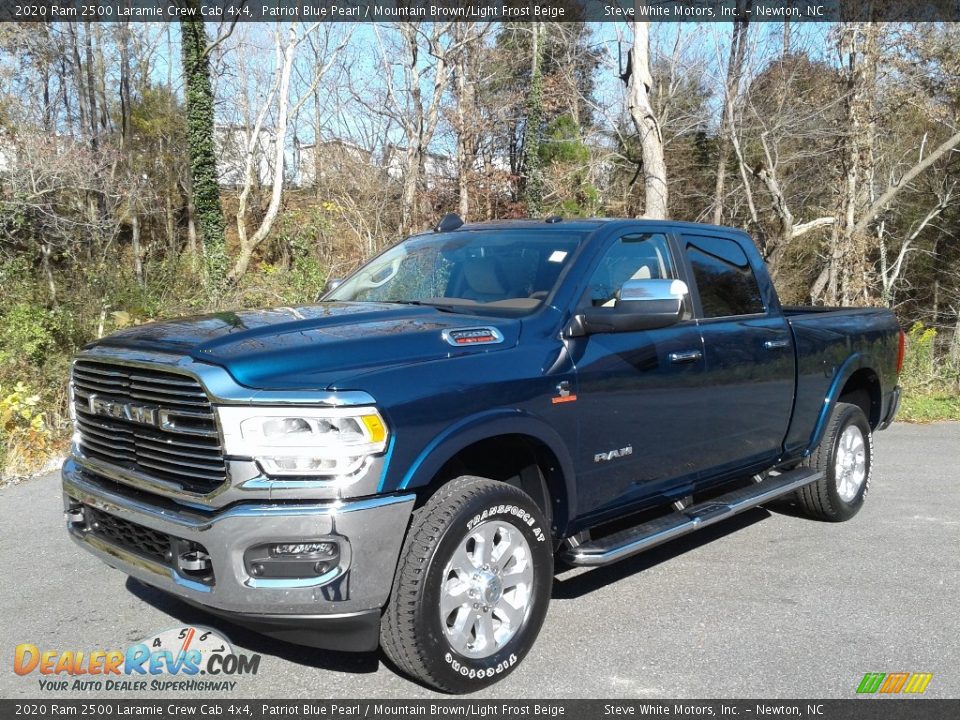 2020 Ram 2500 Laramie Crew Cab 4x4 Patriot Blue Pearl / Mountain Brown/Light Frost Beige Photo #2