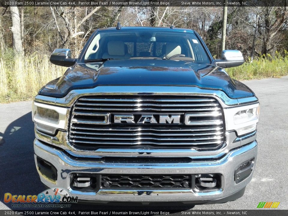 2020 Ram 2500 Laramie Crew Cab 4x4 Patriot Blue Pearl / Mountain Brown/Light Frost Beige Photo #3