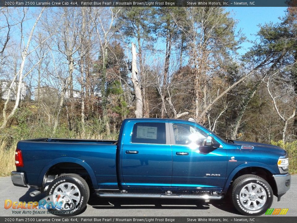 2020 Ram 2500 Laramie Crew Cab 4x4 Patriot Blue Pearl / Mountain Brown/Light Frost Beige Photo #5