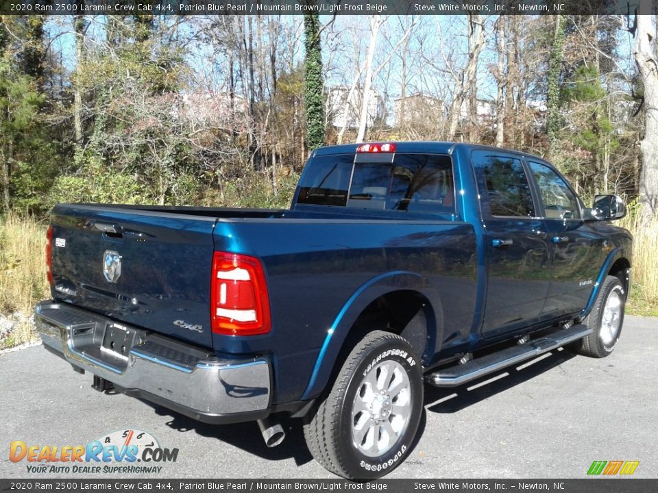 2020 Ram 2500 Laramie Crew Cab 4x4 Patriot Blue Pearl / Mountain Brown/Light Frost Beige Photo #6