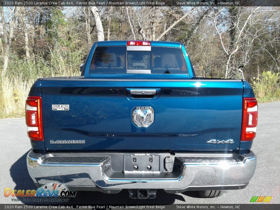 2020 Ram 2500 Laramie Crew Cab 4x4 Patriot Blue Pearl / Mountain Brown/Light Frost Beige Photo #7