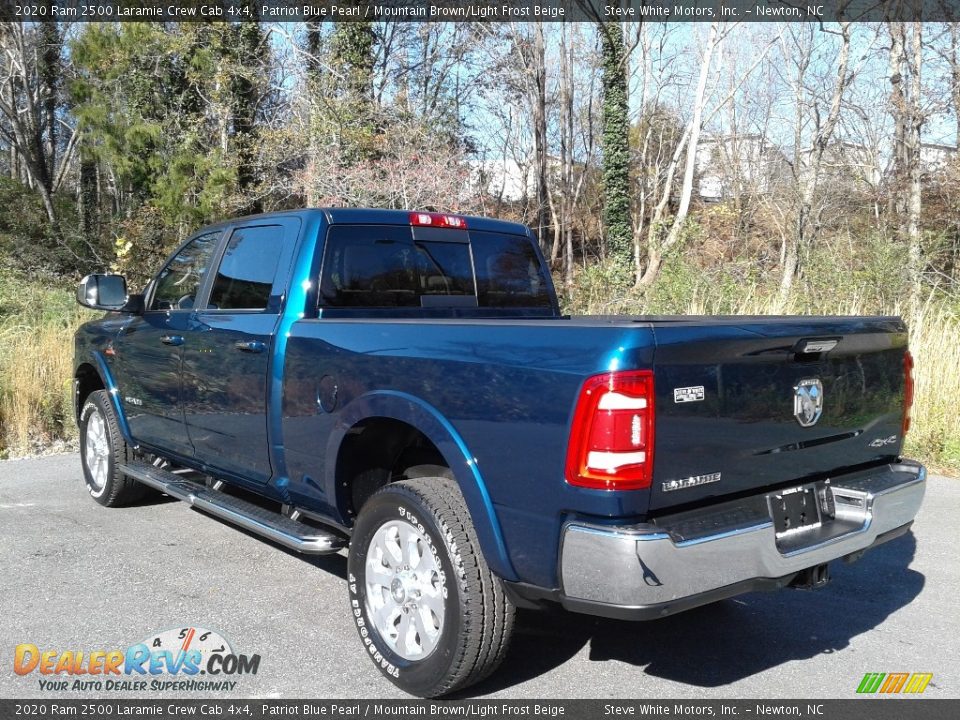 2020 Ram 2500 Laramie Crew Cab 4x4 Patriot Blue Pearl / Mountain Brown/Light Frost Beige Photo #9