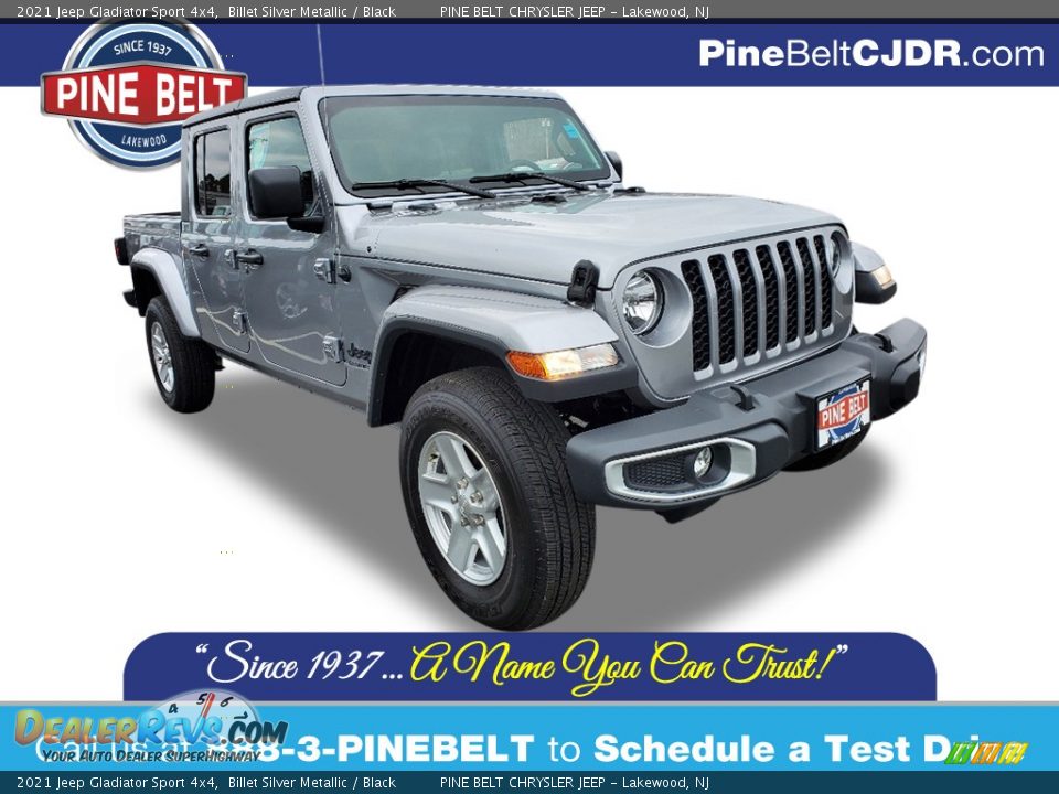 2021 Jeep Gladiator Sport 4x4 Billet Silver Metallic / Black Photo #1