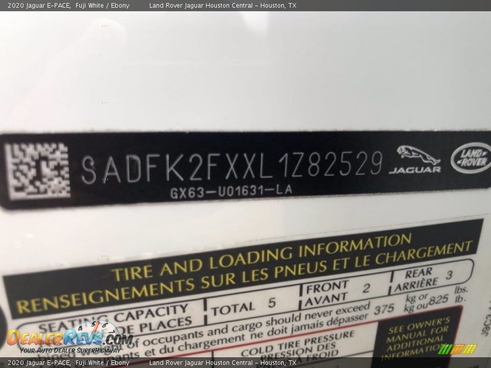2020 Jaguar E-PACE Fuji White / Ebony Photo #29
