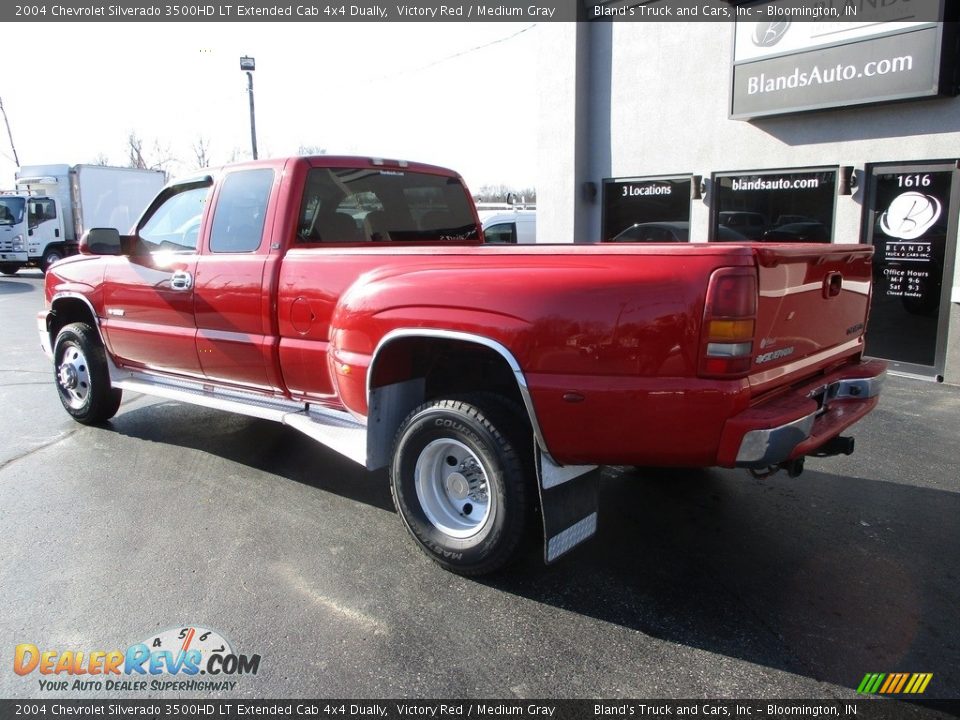 2004 Chevrolet Silverado 3500HD LT Extended Cab 4x4 Dually Victory Red / Medium Gray Photo #3