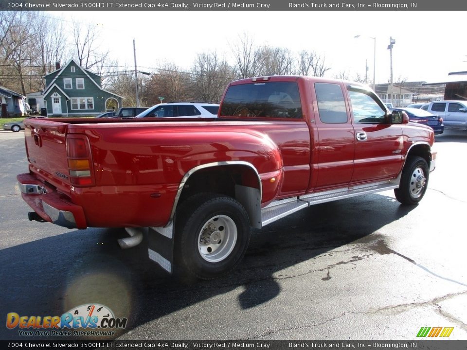 2004 Chevrolet Silverado 3500HD LT Extended Cab 4x4 Dually Victory Red / Medium Gray Photo #4