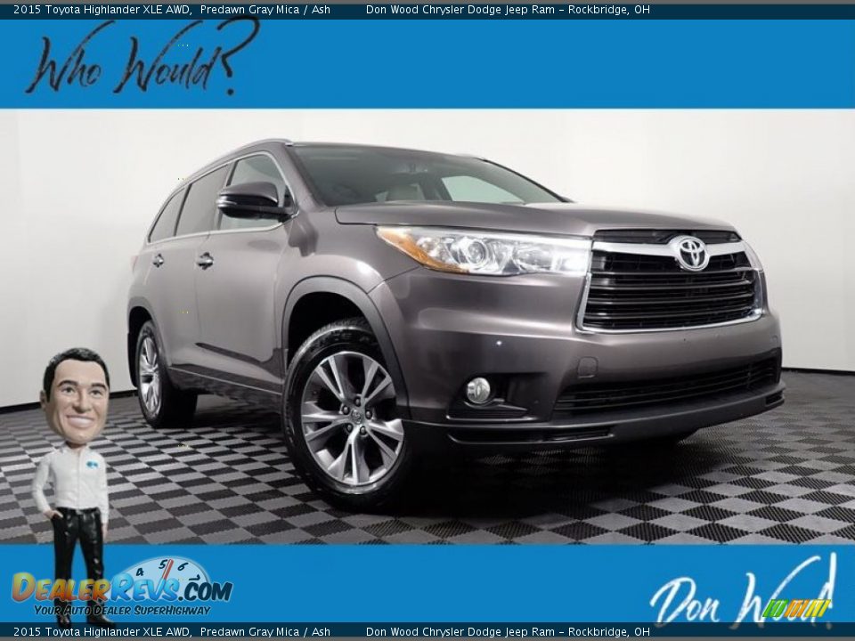 2015 Toyota Highlander XLE AWD Predawn Gray Mica / Ash Photo #1