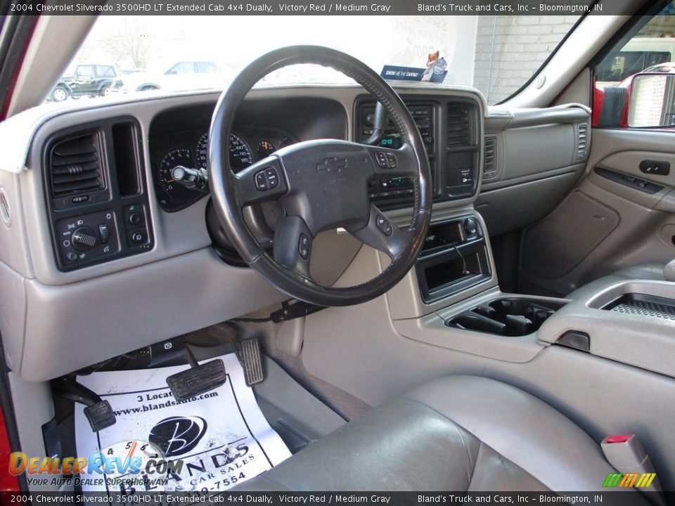 2004 Chevrolet Silverado 3500HD LT Extended Cab 4x4 Dually Victory Red / Medium Gray Photo #6