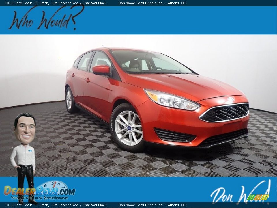 2018 Ford Focus SE Hatch Hot Pepper Red / Charcoal Black Photo #1