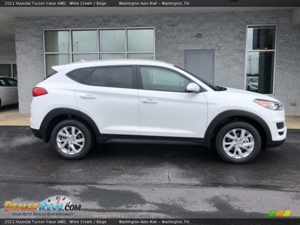 2021 Hyundai Tucson Value AWD White Cream / Beige Photo #2