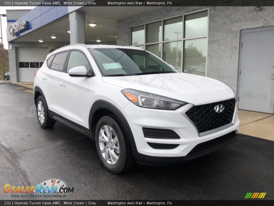 2021 Hyundai Tucson Value AWD White Cream / Gray Photo #1
