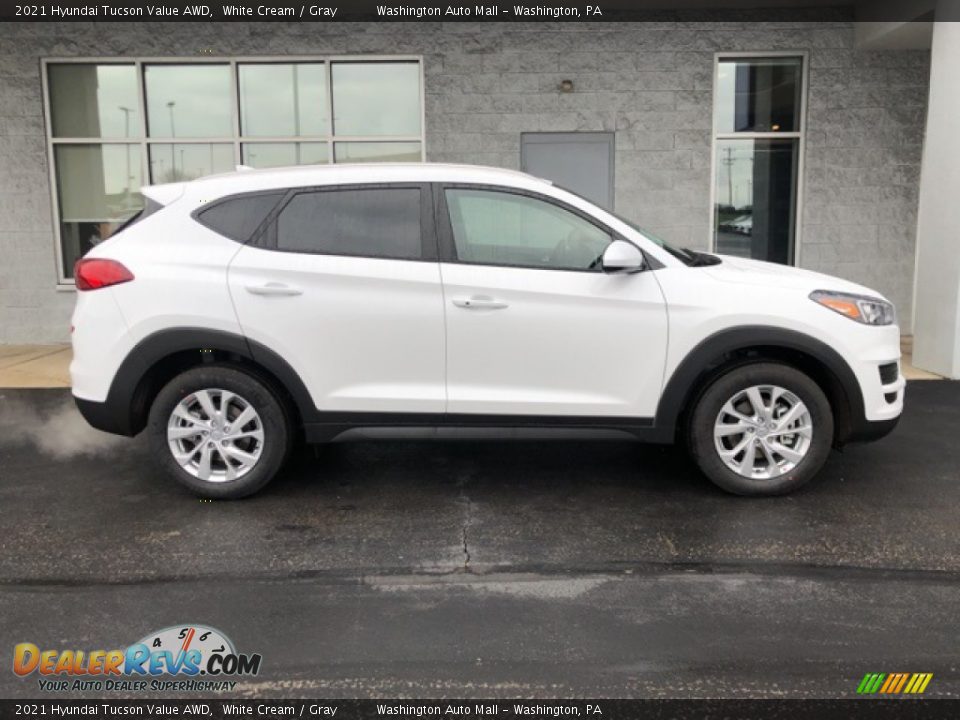 2021 Hyundai Tucson Value AWD White Cream / Gray Photo #2