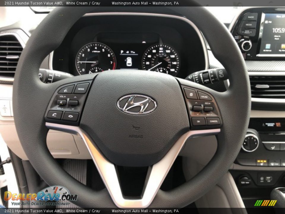 2021 Hyundai Tucson Value AWD White Cream / Gray Photo #9