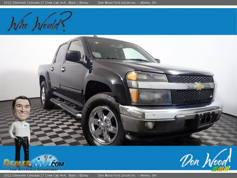 2012 Chevrolet Colorado LT Crew Cab 4x4 Black / Ebony Photo #1