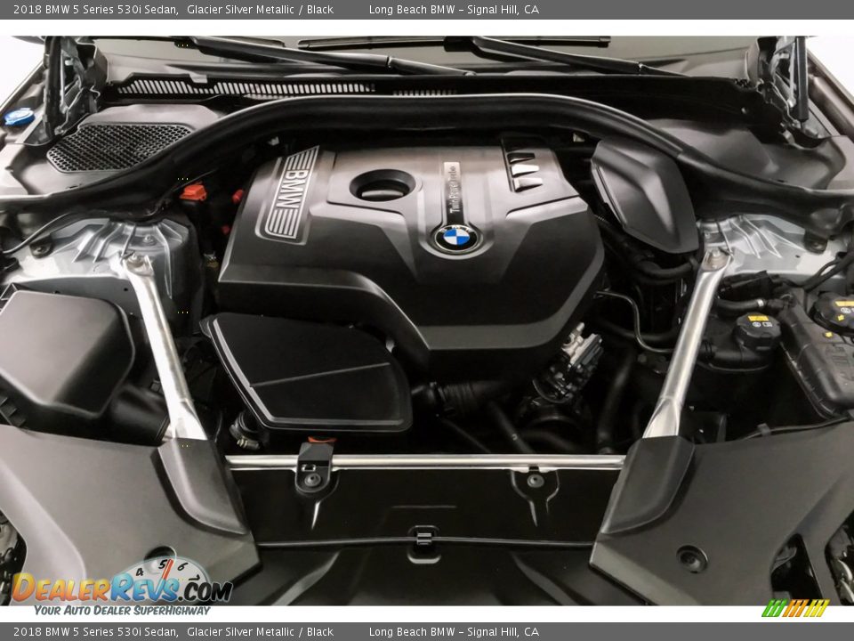2018 BMW 5 Series 530i Sedan Glacier Silver Metallic / Black Photo #9