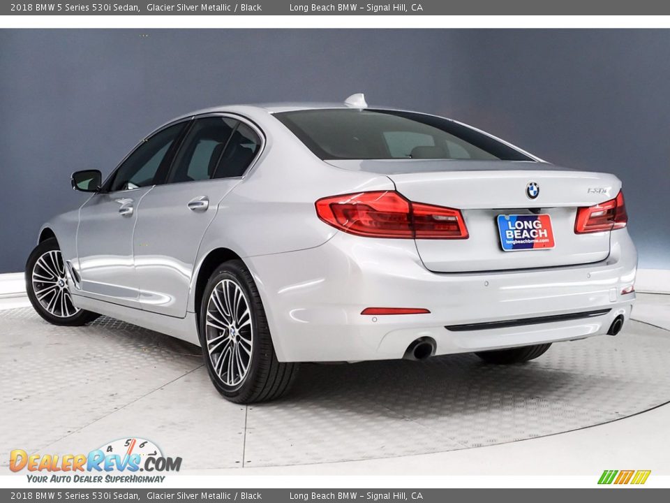 2018 BMW 5 Series 530i Sedan Glacier Silver Metallic / Black Photo #10