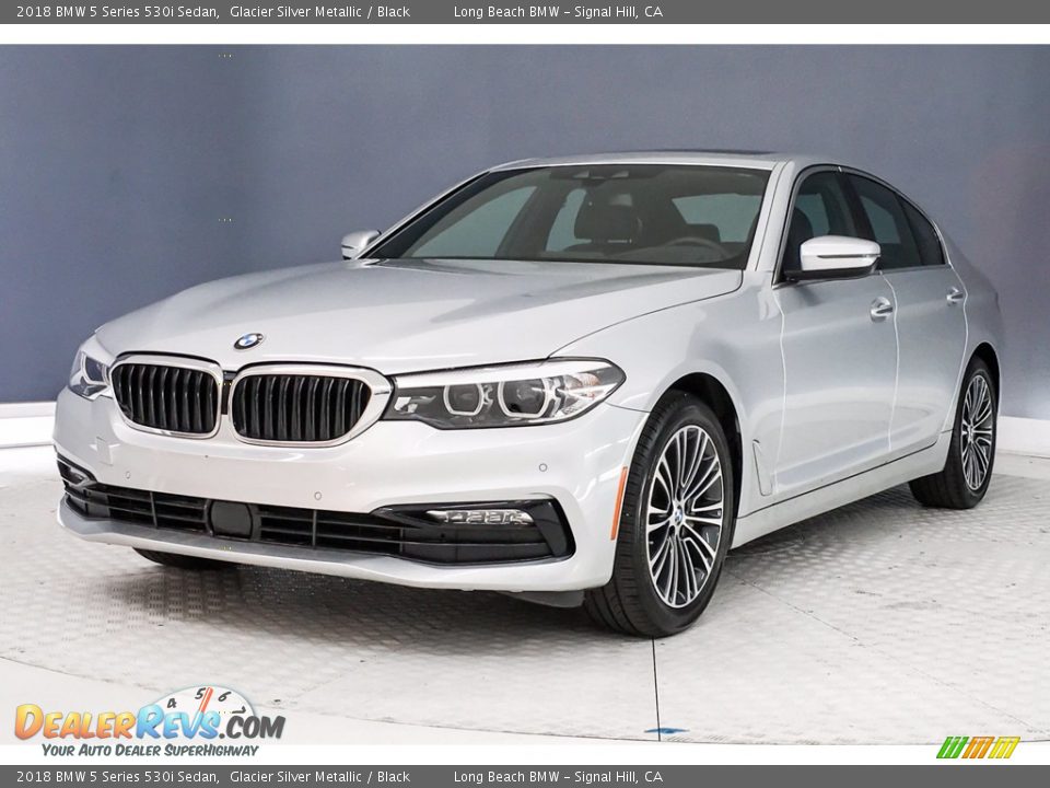 2018 BMW 5 Series 530i Sedan Glacier Silver Metallic / Black Photo #12