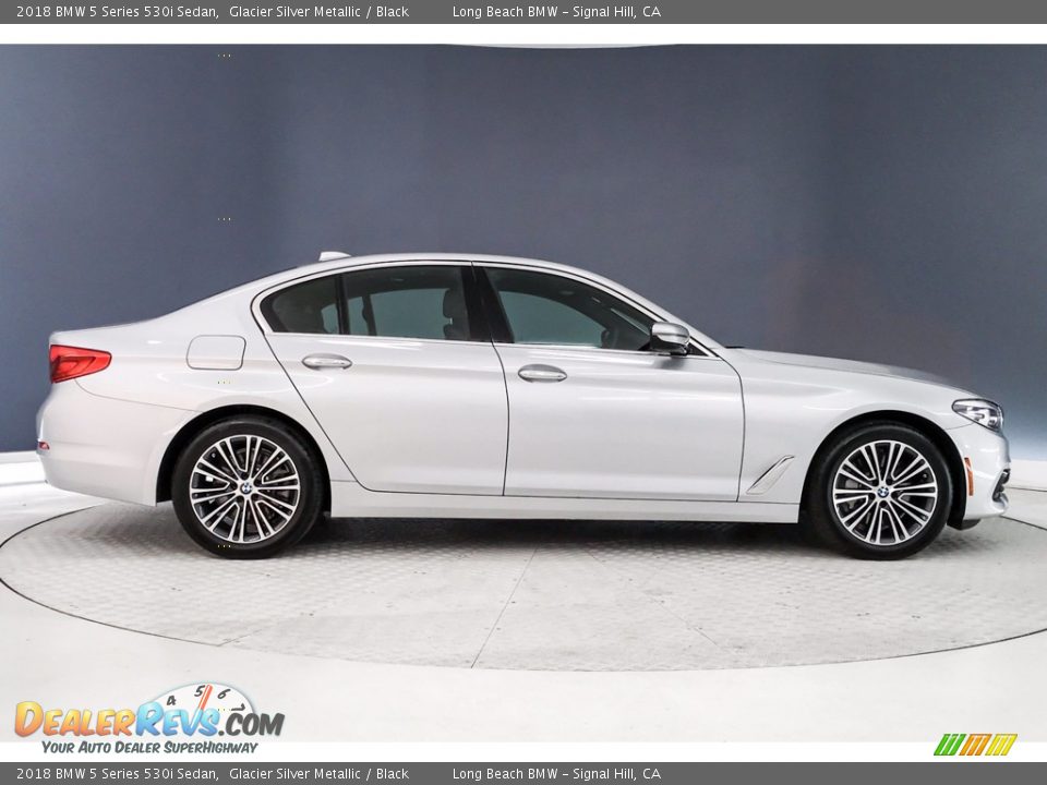 2018 BMW 5 Series 530i Sedan Glacier Silver Metallic / Black Photo #19