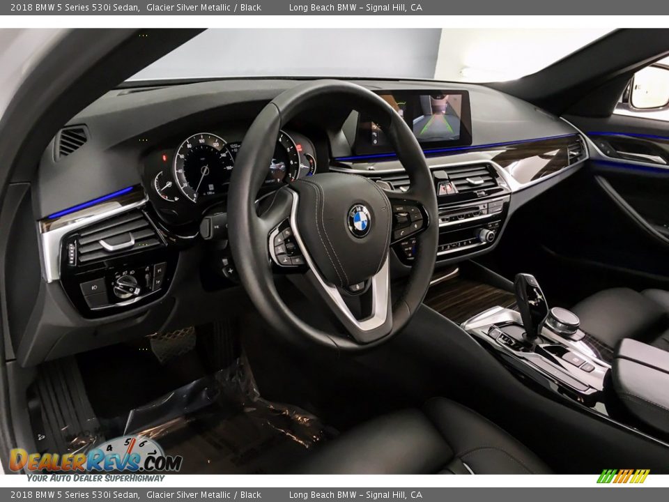 2018 BMW 5 Series 530i Sedan Glacier Silver Metallic / Black Photo #20