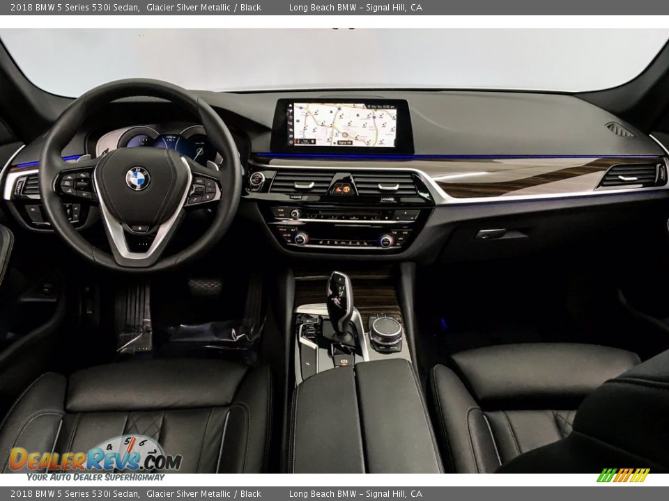 2018 BMW 5 Series 530i Sedan Glacier Silver Metallic / Black Photo #23