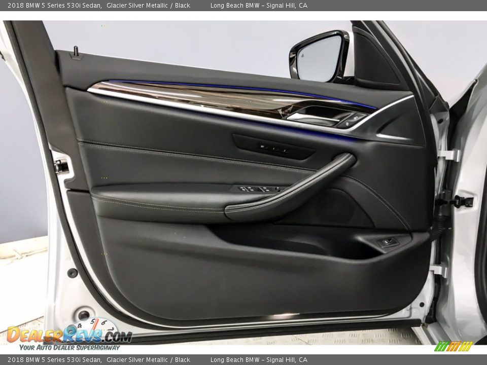 2018 BMW 5 Series 530i Sedan Glacier Silver Metallic / Black Photo #24